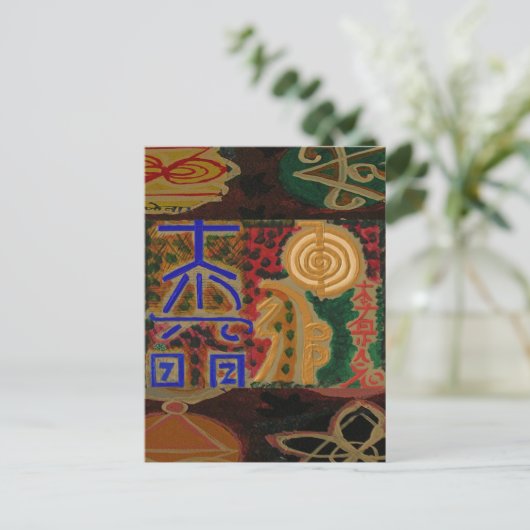 USUI REIKI-symbolen Briefkaart (Staand voorkant)