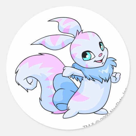 Usul Striped Ronde Sticker (Voorkant)