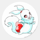 Usul White Ronde Sticker (Voorkant)