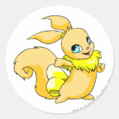 Usul Yellow Ronde Sticker (Voorkant)