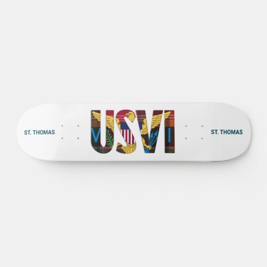 USVI Amerikaanse Maagdeneilanden Vlag St. Thomas M Persoonlijk Skateboard (Horizontaal)