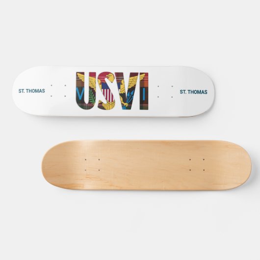 USVI Amerikaanse Maagdeneilanden Vlag St. Thomas M Persoonlijk Skateboard (Horizontaal)