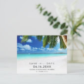 USVI Bestemming Bruiloft Bewaar de datum Aankondigingskaart (Staand voorkant)