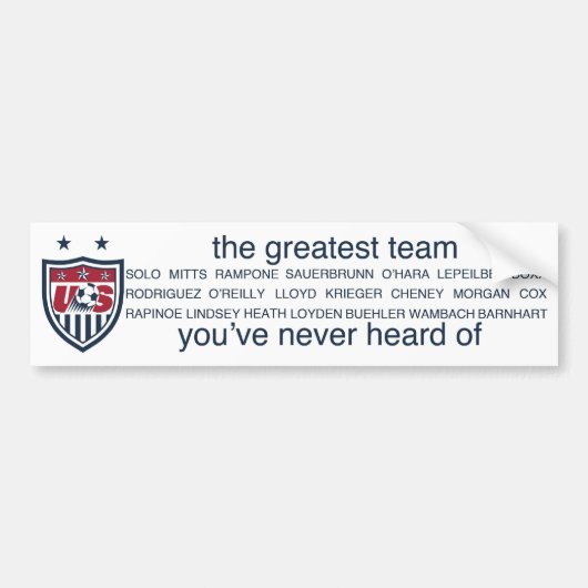 USWNT 2011 bumpersticker (Voorkant)