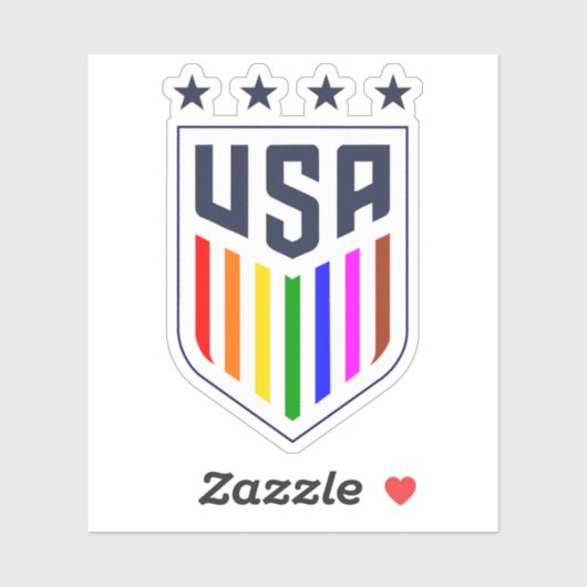 USWNT PRIDE - LGBTQ FANS FLAG STICKER (Vel)