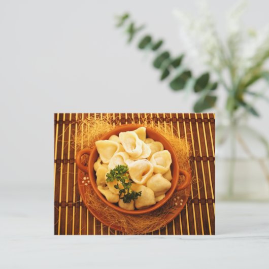 Uszka - Poolse dumplings Briefkaart (Staand voorkant)