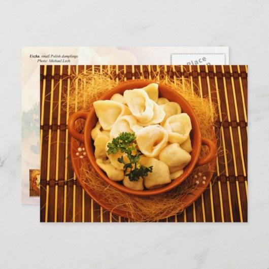 Uszka - Poolse dumplings Briefkaart (Voorkant / Achterkant)