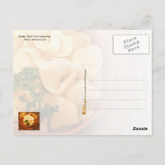 Uszka - Poolse dumplings Briefkaart (Achterkant)