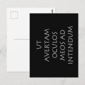 Ut avertam oculos meos ad intendum briefkaart (Voorkant / Achterkant)