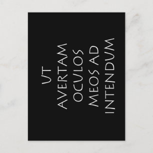 Ut avertam oculos meos ad intendum briefkaart