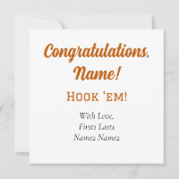 UT Longhorns Haak ze! Cadeau Kaart Label