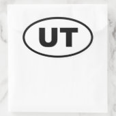 UT Utah Ovale Sticker (Tas)