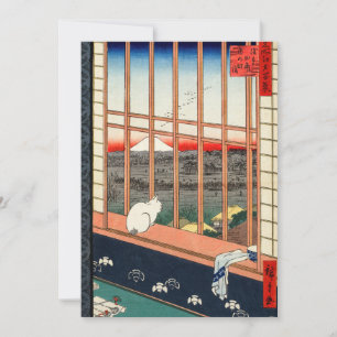 Utagawa Hiroshige - Asakusa Rijstvelden Bedankkaart