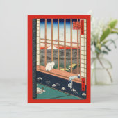 Utagawa Hiroshige - Asakusa Rijstvelden Bedankkaart (Staand voorkant)