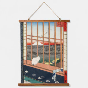 Utagawa Hiroshige - Asakusa Rijstvelden Hangend Wandkleed