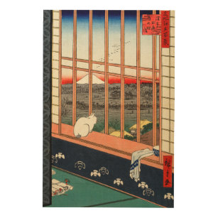 Utagawa Hiroshige - Asakusa Rijstvelden Hout Afdruk