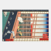 Utagawa Hiroshige - Asakusa Rijstvelden Inpakpapier Vel (Voorkant 3)