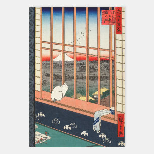 Utagawa Hiroshige - Asakusa Rijstvelden Inpakpapier Vel