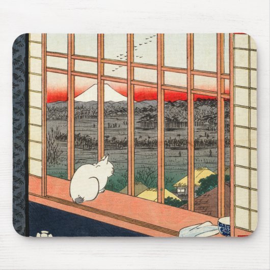 Utagawa Hiroshige - Asakusa Rijstvelden Muismat (Voorkant)