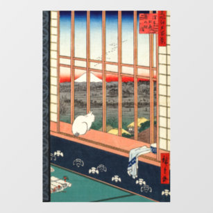 Utagawa Hiroshige - Asakusa Rijstvelden Muurstickers