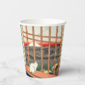 Utagawa Hiroshige - Asakusa Rijstvelden Papieren Bekers (Achterkant)