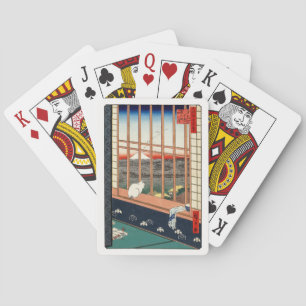 Utagawa Hiroshige - Asakusa Rijstvelden Pokerkaarten