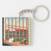 Utagawa Hiroshige - Asakusa Rijstvelden Sleutelhanger (Achterkant)