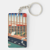 Utagawa Hiroshige - Asakusa Rijstvelden Sleutelhanger (achterkant)