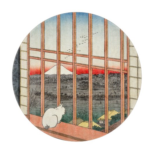 Utagawa Hiroshige - Asakusa Rijstvelden Snijplank (Voorkant)