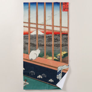 Utagawa Hiroshige - Asakusa Rijstvelden Strandlaken