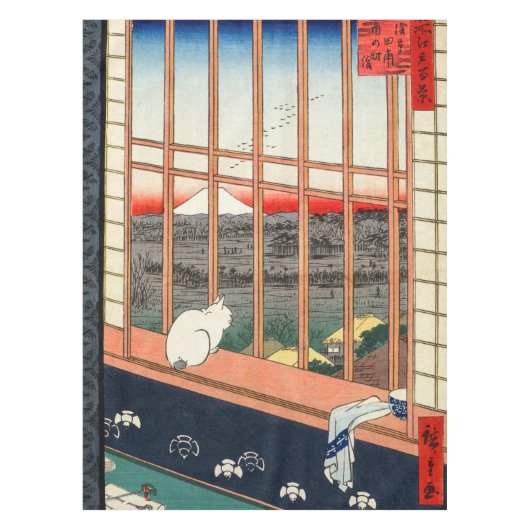 Utagawa Hiroshige - Asakusa Rijstvelden Tafelkleed (Voorkant)