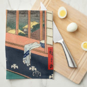 Utagawa Hiroshige - Asakusa Rijstvelden Theedoek (Quarter Fold)