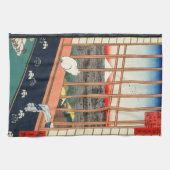 Utagawa Hiroshige - Asakusa Rijstvelden Theedoek (Horizontaal)