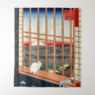 Utagawa Hiroshige - Asakusa Rijstvelden Wandkleed