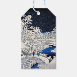 Utagawa Hiroshige - Drum Bridge in Meguro Cadeaulabel