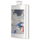 Utagawa Hiroshige - Drum Bridge in Meguro Flacon (Links)