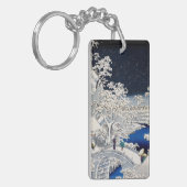 Utagawa Hiroshige - Drum Bridge in Meguro Sleutelhanger (Voorkant Links)