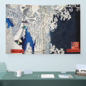 Utagawa Hiroshige - Drum Bridge in Meguro Spandoek (Beurs)