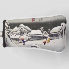 Utagawa Hiroshige - Evening Snow at Kanbara Golfheadcover