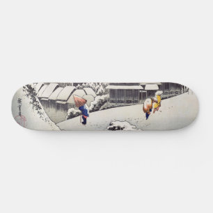 Utagawa Hiroshige - Evening Snow at Kanbara Persoonlijk Skateboard