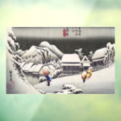 Utagawa Hiroshige - Evening Snow at Kanbara Raamsticker (Vel 3)