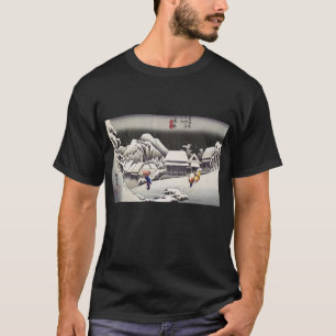 Utagawa Hiroshige - Evening Snow at Kanbara T-shirt