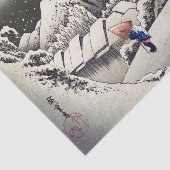 Utagawa Hiroshige - Evening Snow at Kanbara Tissuepapier (Detail)
