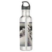 Utagawa Hiroshige - Evening Snow at Kanbara Waterfles (Achterkant)