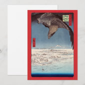 Utagawa Hiroshige - Fukagawa Susaki en Jumantsubo Bedankkaart (Voorkant / Achterkant)