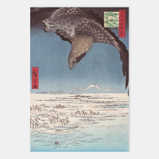 Utagawa Hiroshige - Fukagawa Susaki en Jumantsubo Inpakpapier Vel