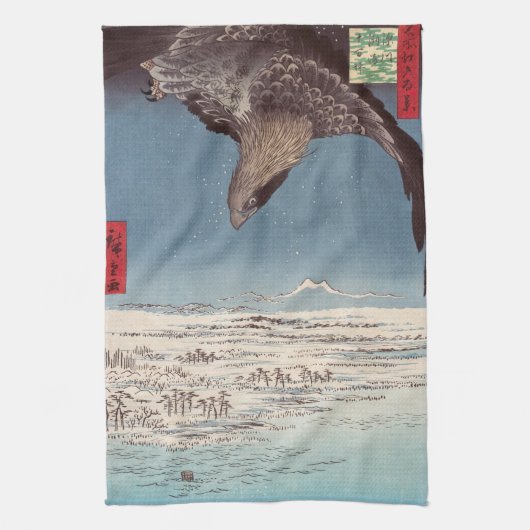 Utagawa Hiroshige - Fukagawa Susaki en Jumantsubo Theedoek (Verticaal)