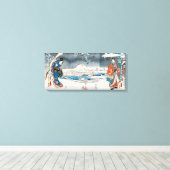 Utagawa Hiroshige - Het verhaal van Genji Canvas Afdruk (Insitu (Houten vloer))