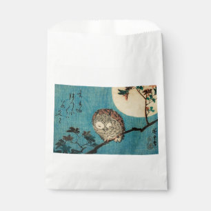 Utagawa Hiroshige - Horned Owl on Maple Branch Bedankzakje
