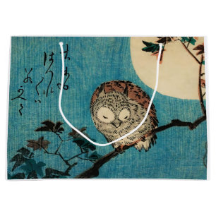 Utagawa Hiroshige - Horned Owl on Maple Branch Groot Cadeauzakje